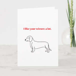 Ich mag deine Wiener zum Valentinstag Karte