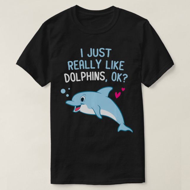 Ich mag Delphine Niedliche Delphin Girl T-Shirt (Design vorne)