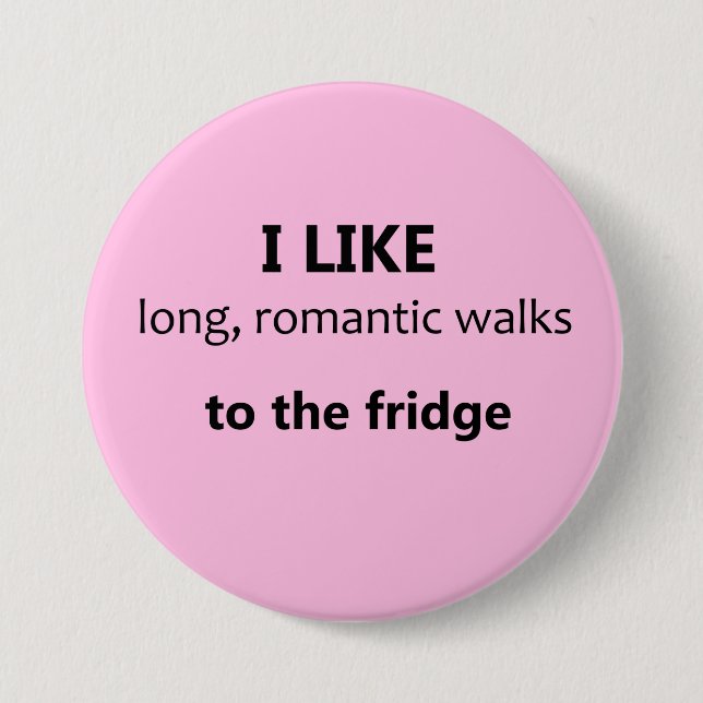 Ich mag den langen romantischen Wander-Button - Li Button (Vorderseite)