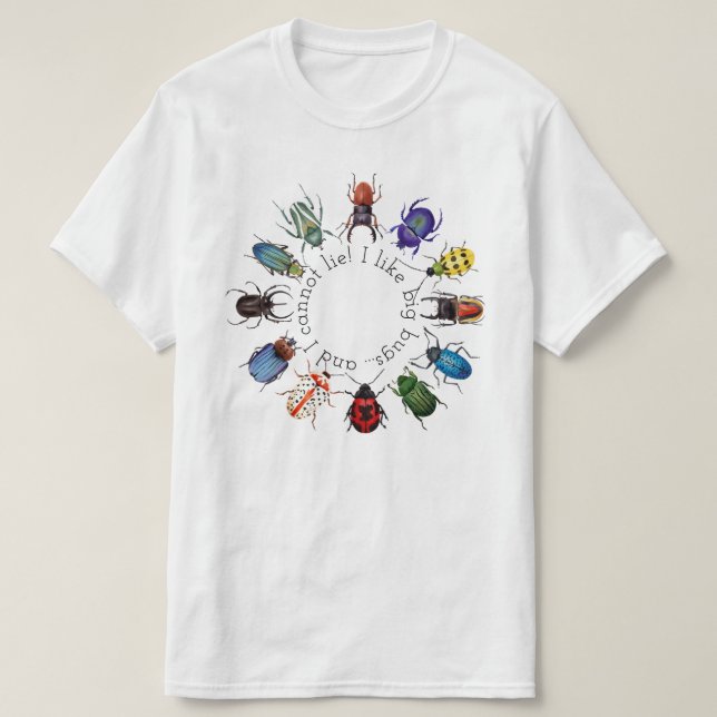 Ich mag den T - Shirt des Big Bugs-Käfer-Kreises (Design vorne)
