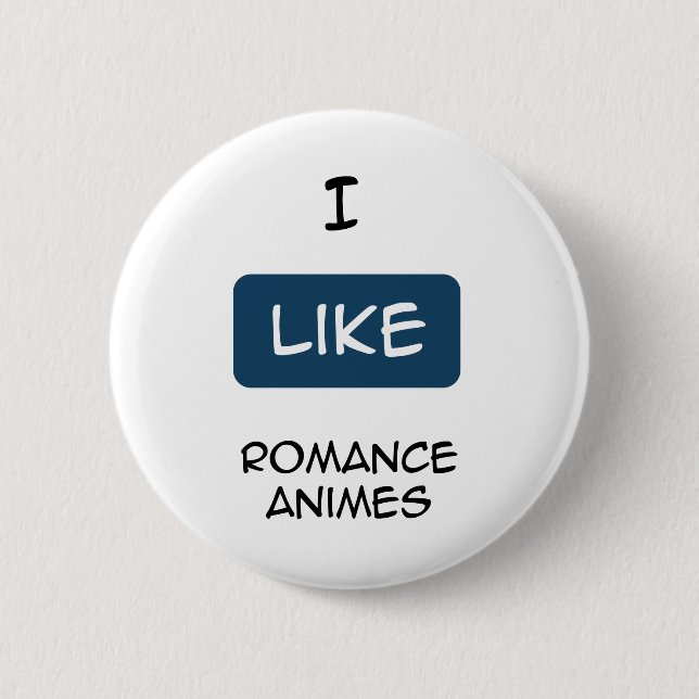 Ich mag des Romance Animes Button (Vorderseite)