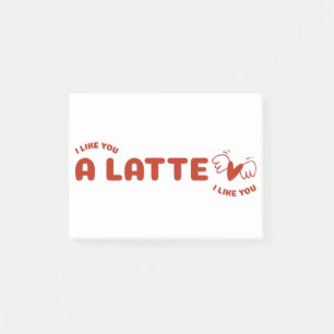 Ich mag dich als Latte Post-it Klebezettel