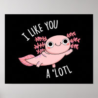 Ich mag dich ein wenig lustig Axolotl Puck Dark BG
