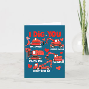 Ich mag dich Konstruktions-LKW Valentinstag Jungen Karte