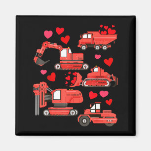 Ich mag dich Konstruktions-LKW Valentinstag Jungen Magnet