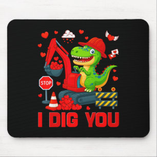 Ich mag dich lustiges Herz Dinosaurier LKW Valenti Mousepad