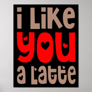 Ich mag dich sehr Lustiger Spruch Schwarz Poster