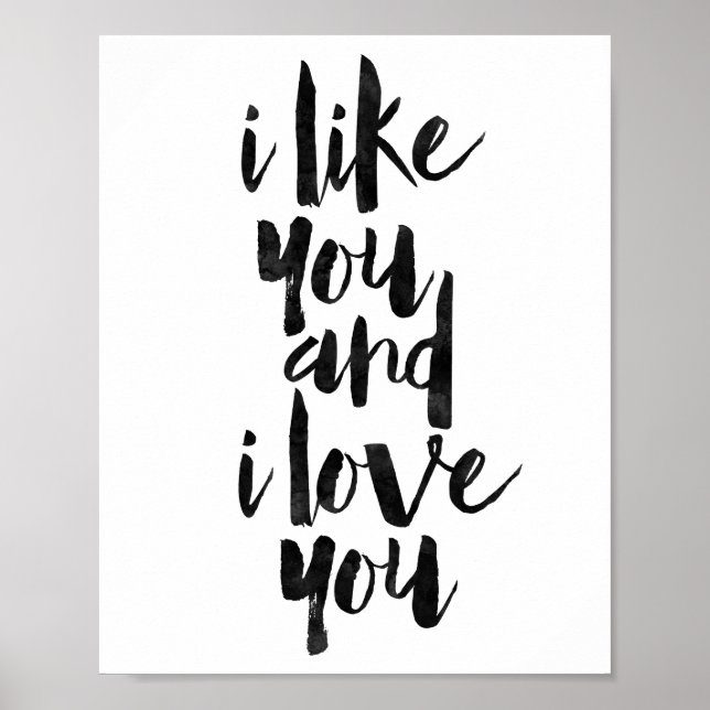 Ich mag dich und ich Liebe dich Poster (Vorne)