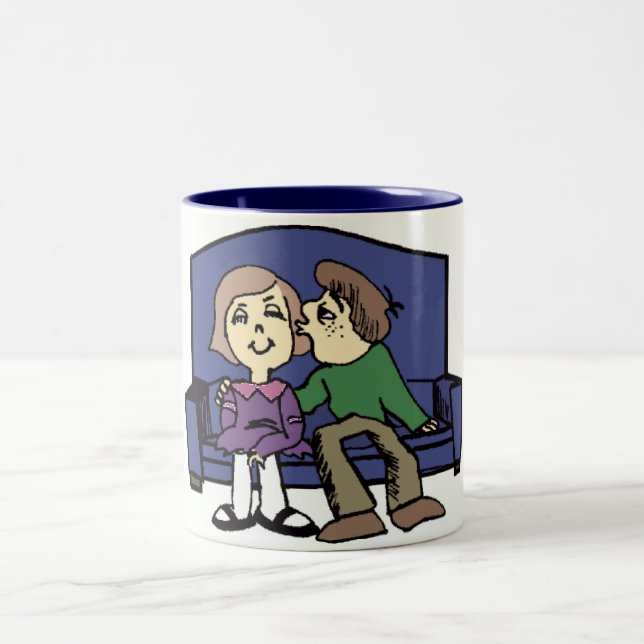 Ich mag dich Valentine Zweifarbige Tasse (Mittel)