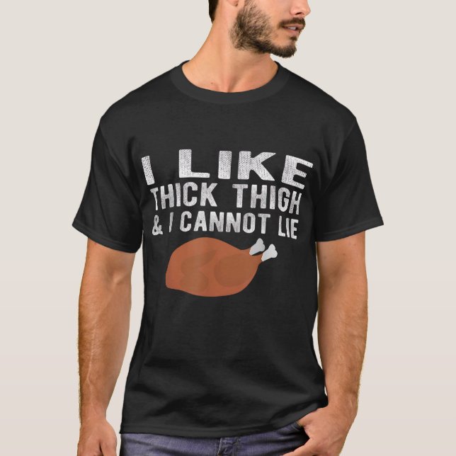 Ich mag dick-thigh-leg Men Erntedank Leg Day Fu T-Shirt (Vorderseite)