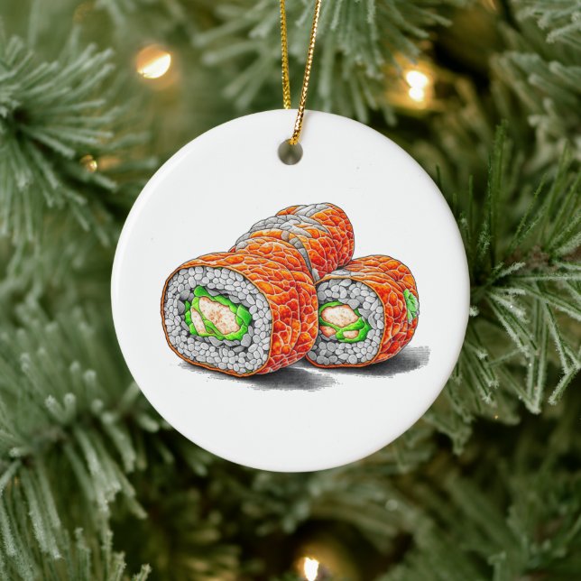 Ich mag die Art, wie Sie Roll Funny Sushi Puff Wei Keramik Ornament (Baum)