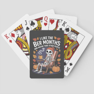 Ich mag die Ber Months Funny Spooky Skeleton Xmas Spielkarten