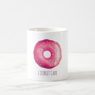 Ich mag die lustige Pun Pink Donut mit Sprinklen Tasse