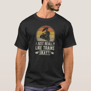 Ich mag die Züge einfach so gut wie Vintage Zugbeg T-Shirt