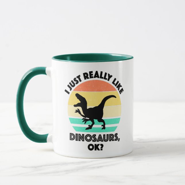 Ich mag Dinosaurier wirklich, okay? Tasse (Links)
