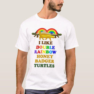 Ich mag Doppel-Regenbogen-Honigschildkröten T-Shirt