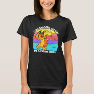 Ich mag Dragons Bogenschießen und vielleicht 3 Leu T-Shirt