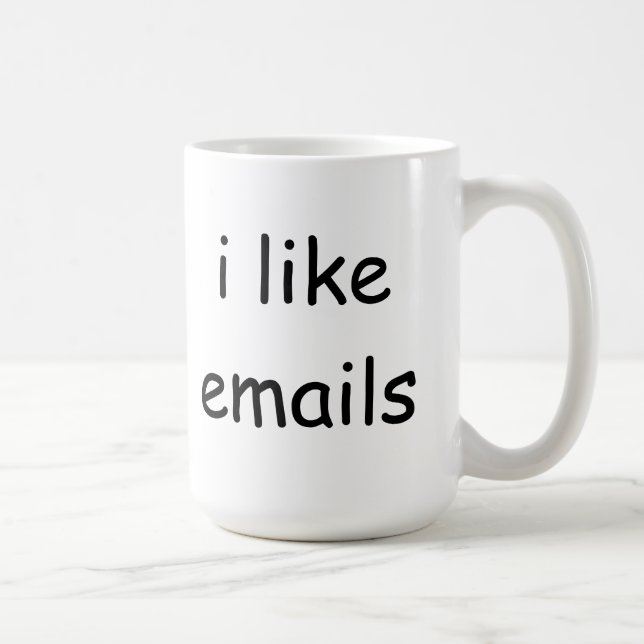 Ich mag E-Mail-Kaffee-Tasse Tasse (Rechts)