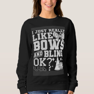 Ich mag einfach Bögen und Glitter Cheerleader Chee Sweatshirt
