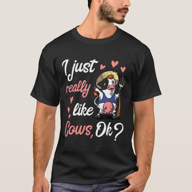 Ich mag einfach wirklich Kühe Cowsok Kuh Tee (Vorderseite)