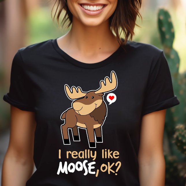 Ich mag Elch wirklich, ok? Niedlich Moose Lover Tri-Blend Shirt (Von Creator hochgeladen)