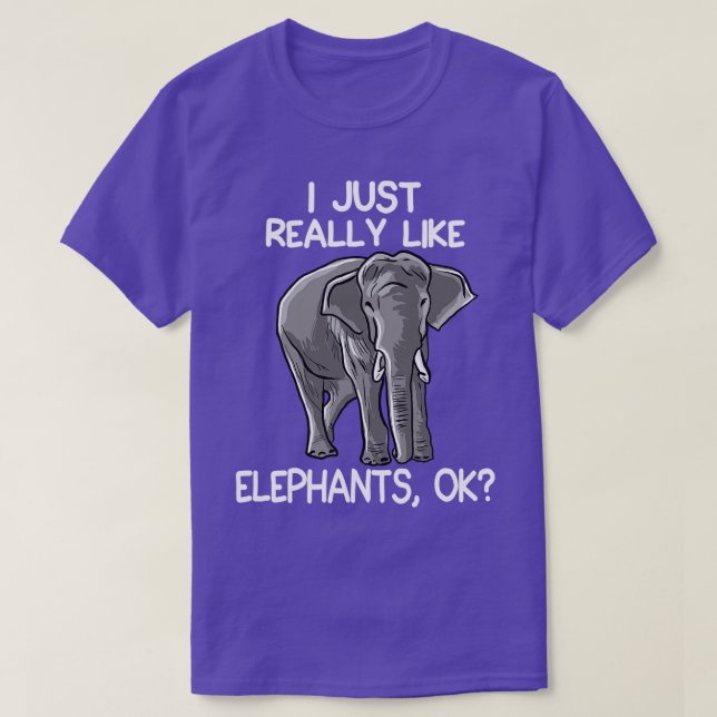 Ich mag Elefanten 1 T-Shirt (Design vorne)