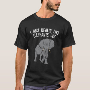 Ich mag Elefanten, Liebe Elefanten T-Shirt