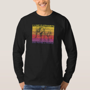 Ich mag Elefanten und vielleicht 3 Leute Elefanten T-Shirt