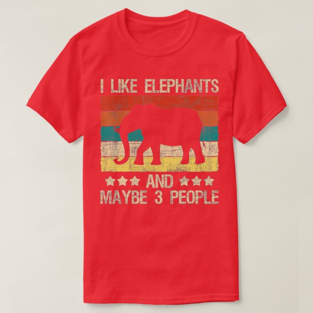 Ich mag Elefanten Wildlife Elephant Lover Animal m T-Shirt (Design vorne)