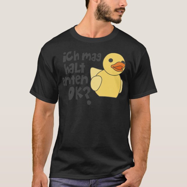 Ich mag Enten, die die Ente quetschen, süßes Baden T-Shirt (Vorderseite)