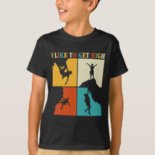 Ich mag es, beim Indoor-Bergsteigen hoch zu klette T-Shirt