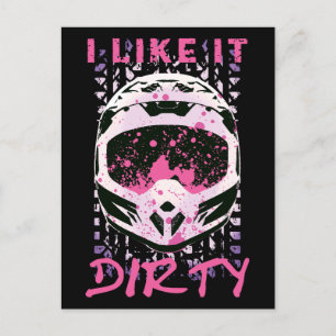 Ich mag es Dirty - Dirt Bike Funny Zitat Postkarte