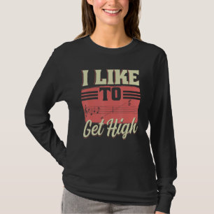 Ich mag es, hoch zu fliegen Musiknoten Opernsänger T-Shirt