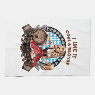 Ich mag es kühl und blond  - Volksfest Kirchweih Geschirrtuch