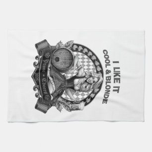 Ich mag es kühl und blond  - Volksfest Kirchweih Geschirrtuch