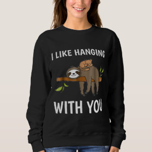 Ich mag es, mit dir lustige Schlampe-Katze-Puppe a Sweatshirt