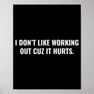 Ich mag es nicht, mich im Fitnessstudio zu quälen, Poster