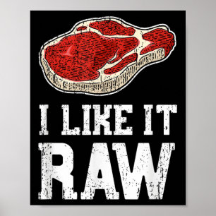 Ich mag es rotes Shirt - Beef Steak Grillen Pitmas Poster