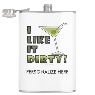 ICH MAG ES SCHWER! Dirty Martini Cocktail Spaß Flachmann
