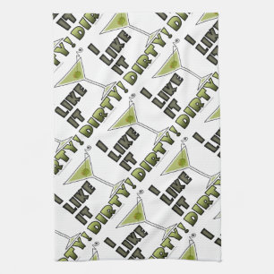 ICH MAG ES SCHWER! Dirty Martini Cocktail Spaß Handtuch