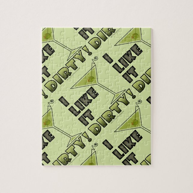 ICH MAG ES SCHWER! Dirty Martini Cocktail Spaß Puzzle (Vertikal)