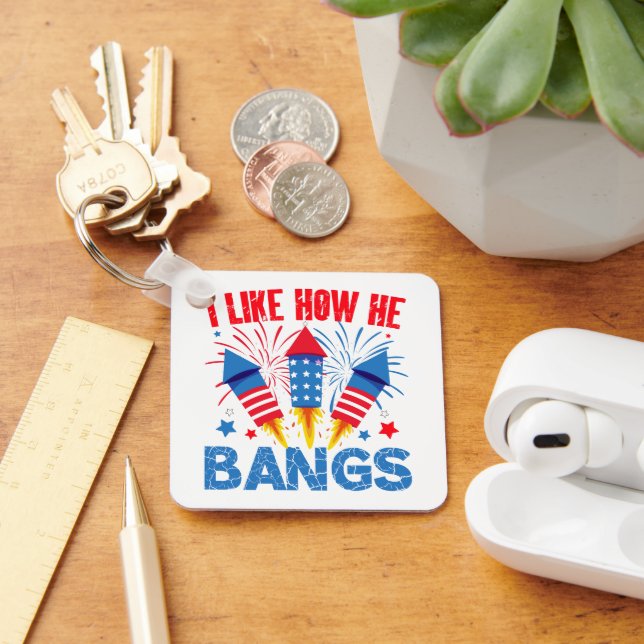 Ich mag es, wie er Couple Matching Family Wiederse Schlüsselanhänger (Schreibtisch)