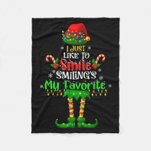 Ich mag es zu lächeln Smilings mein Lieblings-Chri Fleecedecke