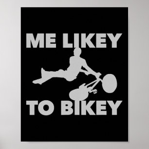 Ich mag Fahrradfahren Lustiges Mountainbike Extrem Poster
