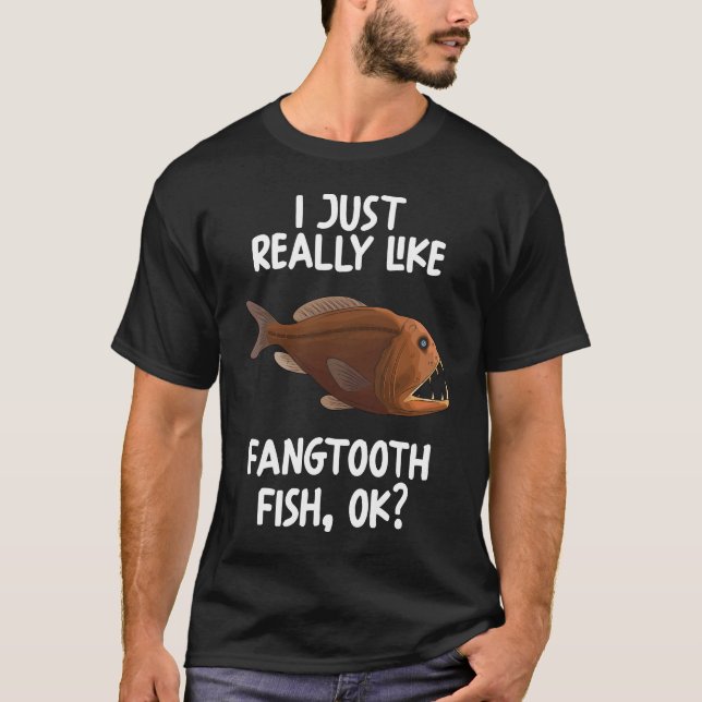 Ich mag Fangzahnfisch einfach. T-Shirt (Vorderseite)
