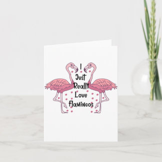 Ich mag Flamingos, die friedliche Liebe Flamingos Karte