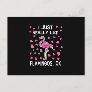 Ich mag Flamingos, Ok Flamingo Lover Einladungspostkarte