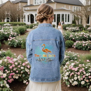 Ich mag Flamingos - sie sind nicht wie ich Jeansjacke