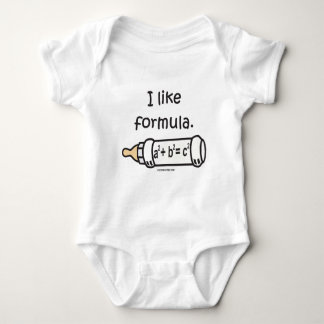 Ich mag Forumla Baby Strampler