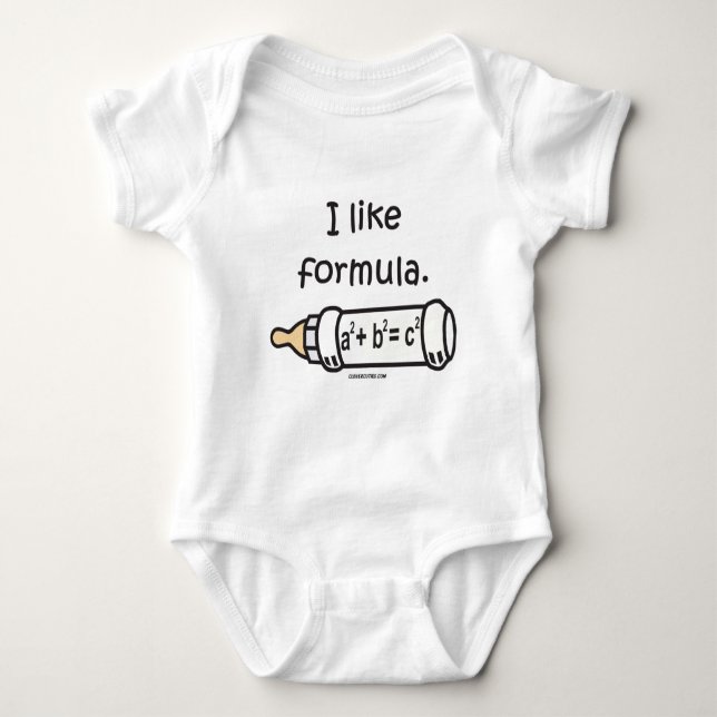 Ich mag Forumla Baby Strampler (Vorderseite)